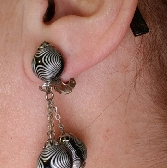 Kaleidoscope 1960's Earrings - Picture 7 of 9